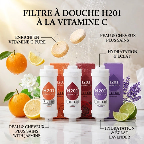 Pack recharge de 2 filtres de douche parfumés à la vitamine C