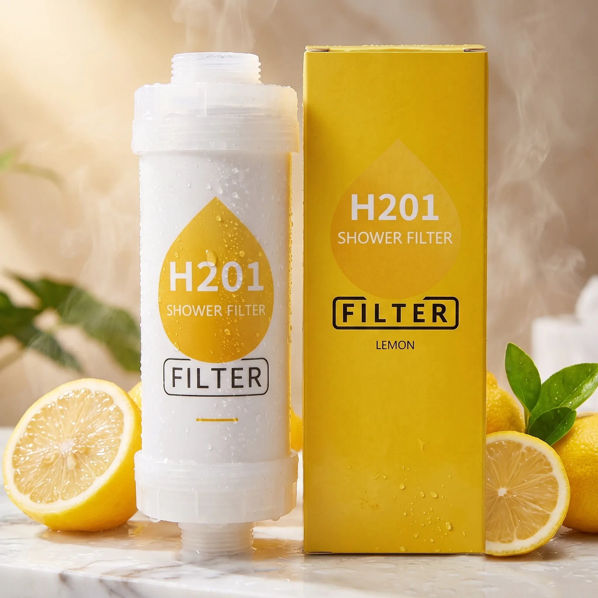 Filtre de douche parfumé – vue du produit en situation